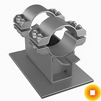 Хомутовые направляющие опоры 57x4,14 AISI-304 СТО 79814898 131-2009