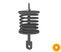 Опорный пружинный блок 11,67x70x14,3 Сталь 20 ОСТ 24.125.112-01