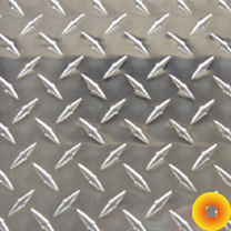 Лист алюминиевый рифлёный 3х1000х1000 мм даймонд